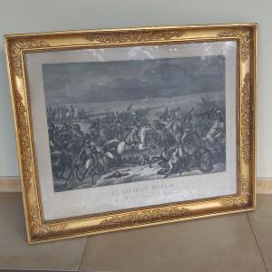 INCISIONE DELLA BATTAGLI DI EYLAU DI CARL VERNET INCISA DA J.J. WOLFF